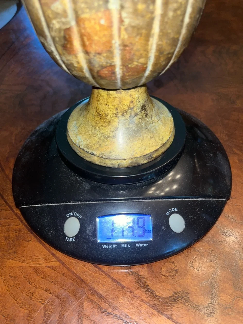 Vintage Two-Handled Trophy Vase in Aged Gold - Picture 9 of 9